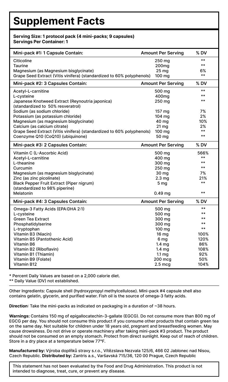 Afterglow supplement facts